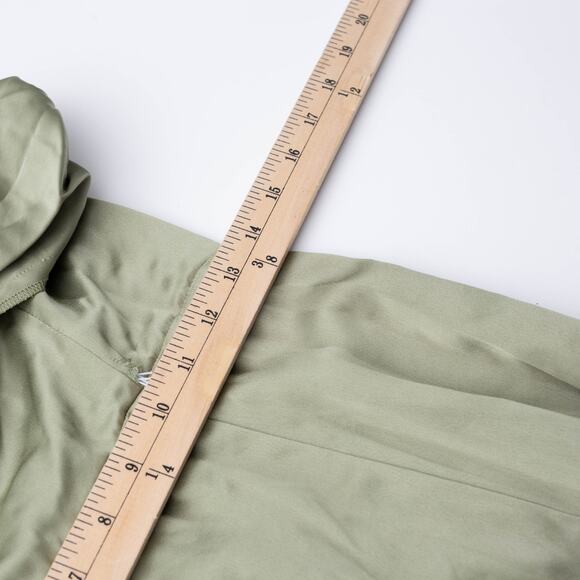 Reformation Sage Green Hensley Silk Dress - Picture 10 of 13